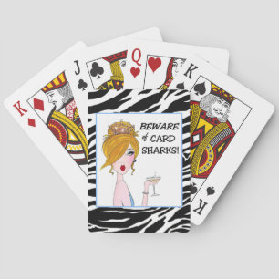 Jeu De Cartes "ATTENTION aux requins-cartes !" Diva Playing Card