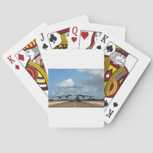 Jeu De Cartes Atterrissage d'un avion cargo militaire