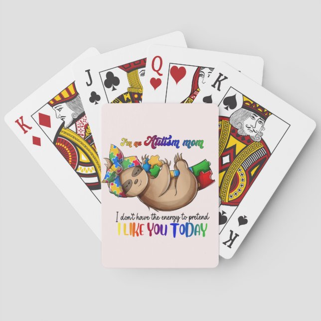 Jeu De Cartes Autism Mom - Sloth (dos)