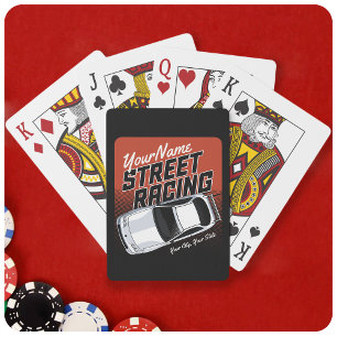 Jeu De Cartes Automobile de course de rue personnalisée