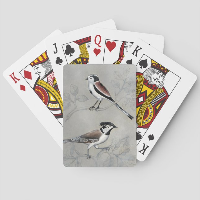 Jeu De Cartes Aviaire argenté | Une paire (dos)