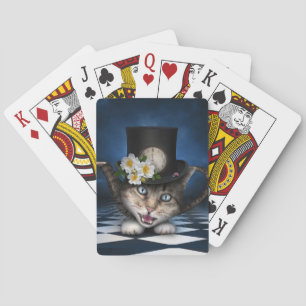 Jeu De Cartes Awesome Mad Hatter Teapot Chat Conception Whimsica