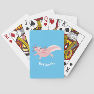 Jeu De Cartes axolotl rose pâle