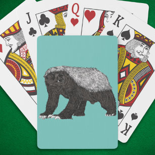 Jeu De Cartes Badass Honey Badger Attitude sans peur Art animal