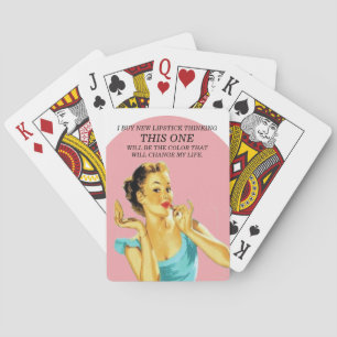 Jeu De Cartes Baguette à lèvre Retro