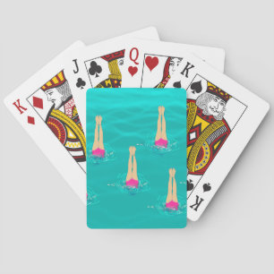 Jeu De Cartes Baigneurs Artistiques Nageant Sous L'Eau