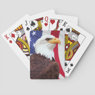 Jeu De Cartes Bald Eagle et drapeau américain