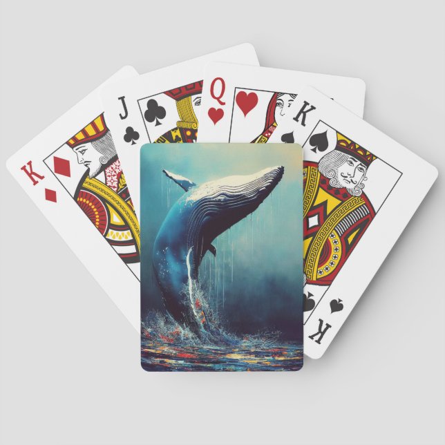 Jeu De Cartes Baleine Bleue Baleine Bleue Animale Découverte Ave (dos)