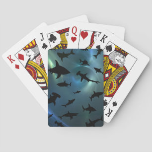 Jeu De Cartes Baleine de requin-requin ombragé sur galaxie incli