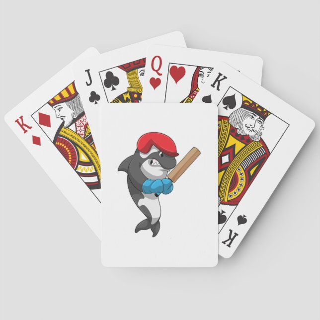 Jeu De Cartes Baleine tueuse au cricket avec chauve-souris de cr (dos)