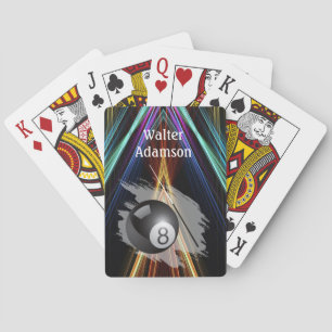 Jeu De Cartes Balle de sport de billard et queue Personnaliser a
