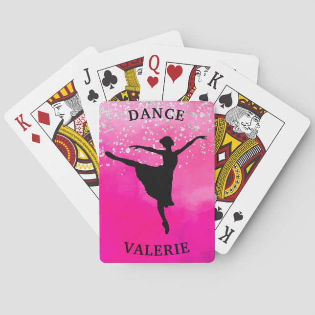 Jeu De Cartes Ballerina Dance Pink Ombre Sparkle (dos)