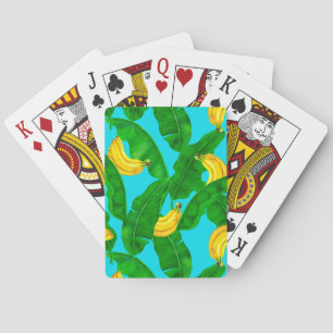 Jeu De Cartes Bananes et aquarelle feuille