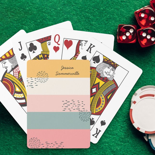 Jeu De Cartes Bande Abstraite couleur Doodle Blocage personnalis (Créateur téléchargé)