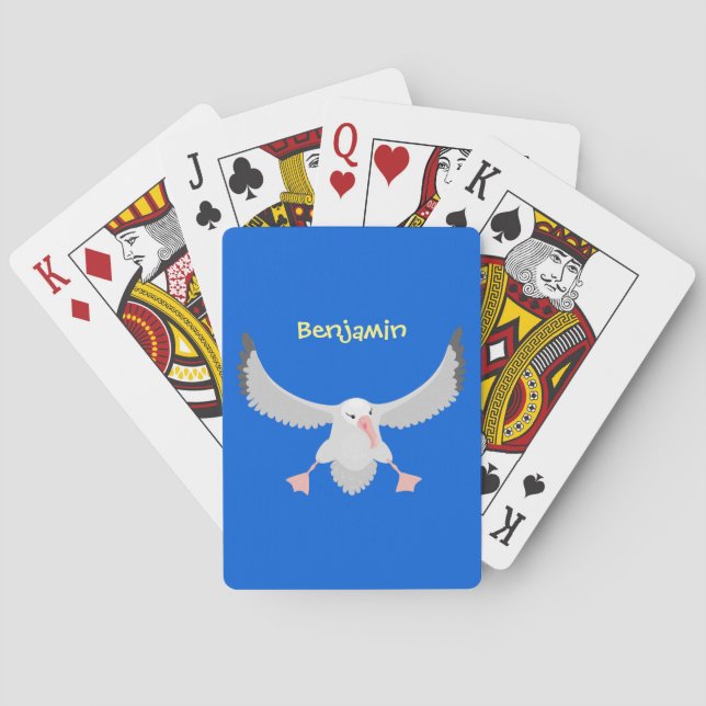 Jeu De Cartes Bande dessinée de l'oiseau mûre albatros (dos)