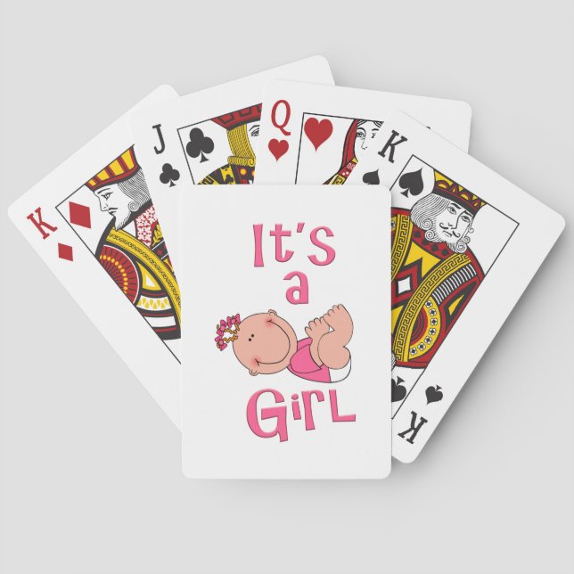 Jeu De Cartes Bande dessinée mignonne c'est un texte de fille (dos)