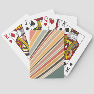 Jeu De Cartes bandes de style rétro en diagonale Abstrait