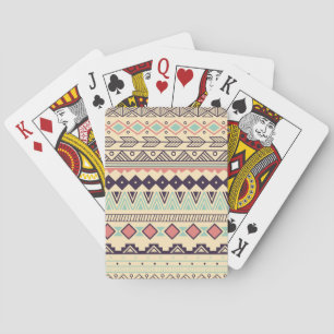Jeu De Cartes Bandes tribales aztèques : Illustration Vintage