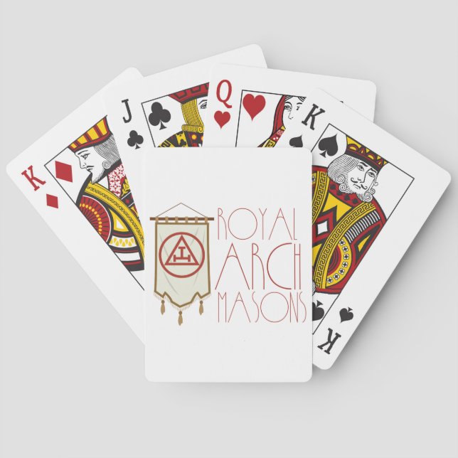 Jeu De Cartes Bannière Freemason de Royal Arch (dos)