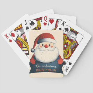 Jeu De Cartes Bannière personnalisable de Cute Père Noël