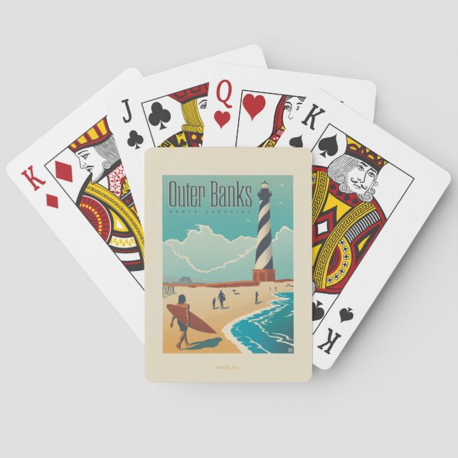 Jeu De Cartes Banques extérieures | Caroline du Nord (dos)