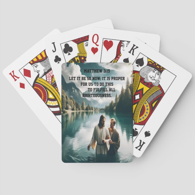Jeu De Cartes Baptême divin de Jésus-Christ de Jean (dos)