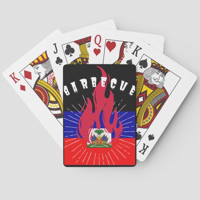 Jeu De Cartes Barbecue Flamme Lecture Cartes (dos)