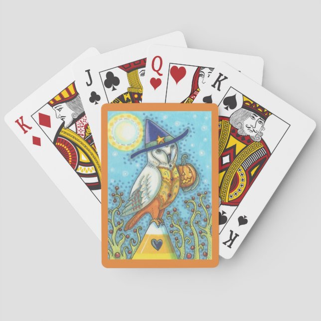 JEU DE CARTES BARN OWL, CANDY CORN, HALLOWEEN PLAYCARDS (dos)