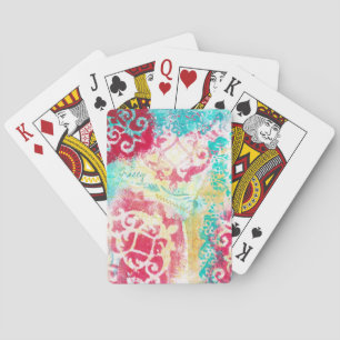 Jeu De Cartes Baroque filigree Grunge Art Peinture Cartes Deck
