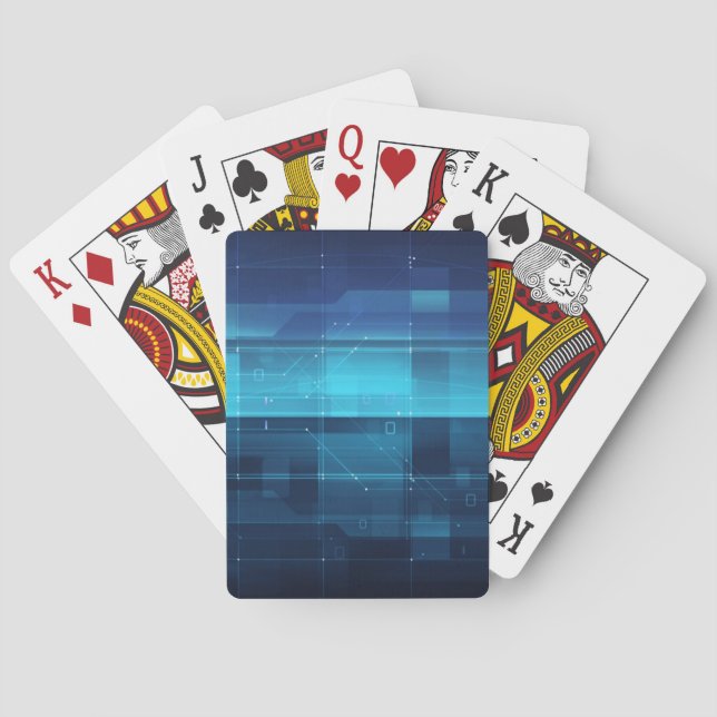 Jeu De Cartes Base de données numérique haute technologie (dos)