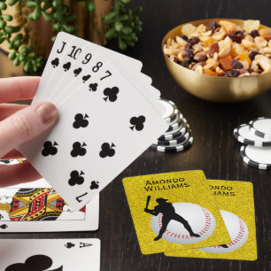 Jeu De Cartes Baseball et Silhouetted Player personnalisent