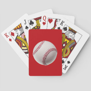 Jeu De Cartes Baseball - Sports Modèles Baseballs sur Rouge