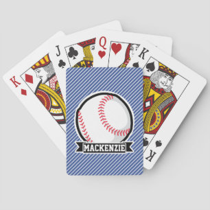 Jeu De Cartes Baseball sur Bleu & Blancs