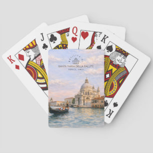 Jeu De Cartes Basilique de Venise Salute Aquarelle Dômes Iconiqu