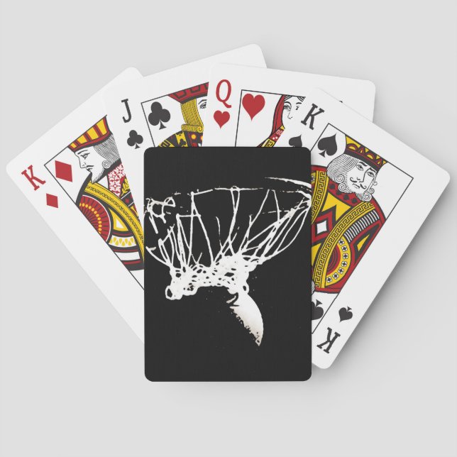 Jeu De Cartes Basket-ball Black White Pop Art (dos)