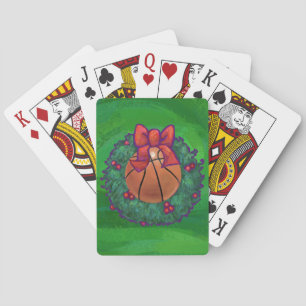 Jeu De Cartes Basket-ball en couronne de Noël