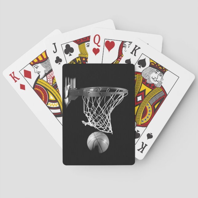 Jeu De Cartes Basket-ball noir et blanc (dos)