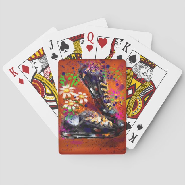 Jeu De Cartes Baskets et marguerites Cartes de Jeu Classique (dos)