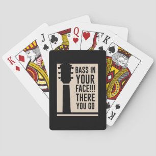 Jeu De Cartes Basse de musique de guitare dans votre visage