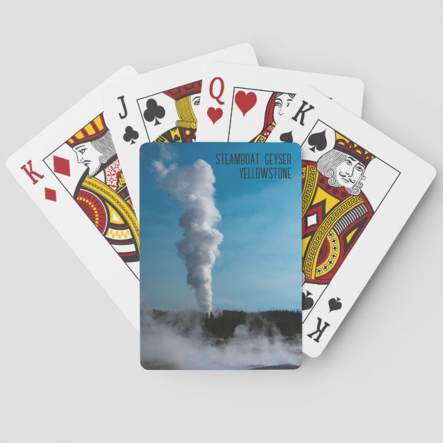 Jeu De Cartes Bateau à vapeur Geyser Eruption Yellowstone (dos)