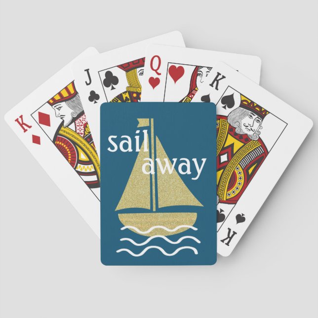 Jeu De Cartes Bateau à voile nautique (dos)