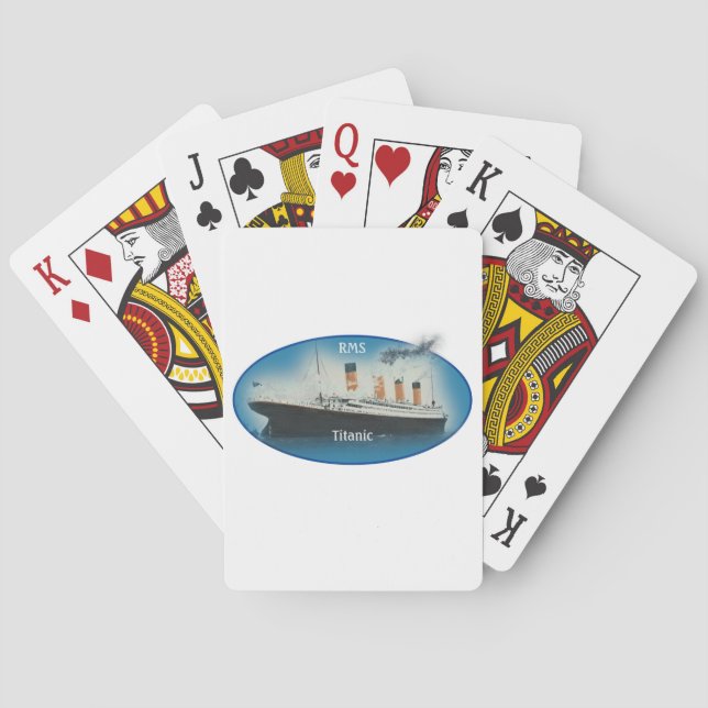 Jeu De Cartes Bateau de la ligne Titanic Maritime Blue Star (dos)