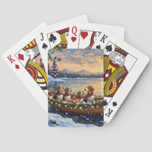 Jeu De Cartes Bateau de Noël Beagle Fêtes