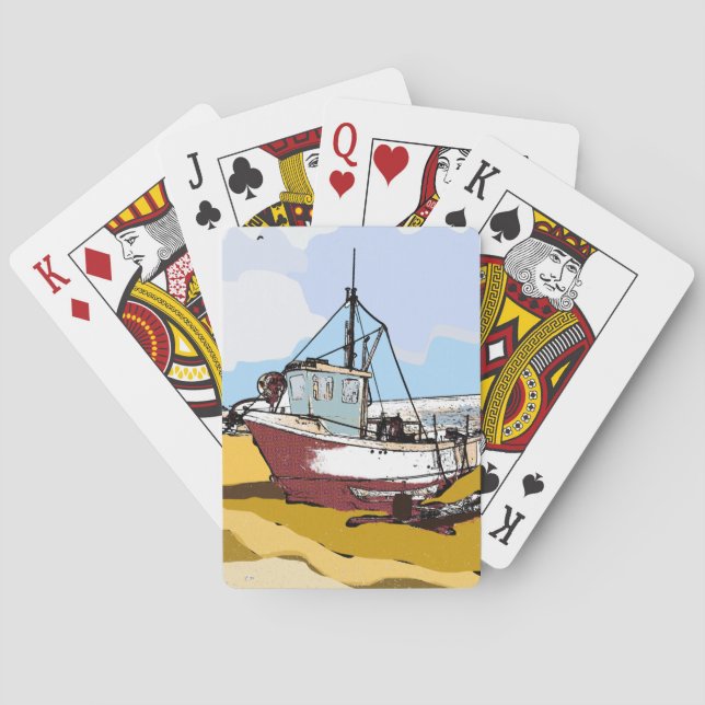 Jeu De Cartes Bateau de pêche pittoresque (dos)