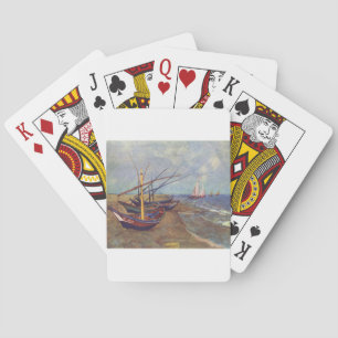 Jeu De Cartes Bateaux de pêche sur la plage par Vincent Van Gogh