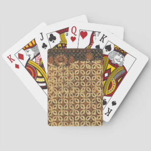Jeu De Cartes Batik Earthy Grain de Café Élégant Rustique Rugueu