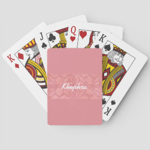 Jeu De Cartes Batik Rose Ruddy Et Aquarelle Bleue Nom