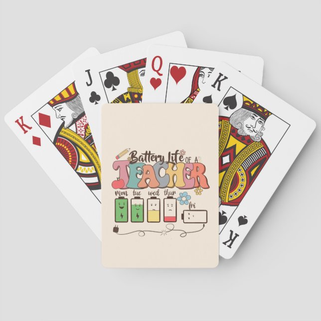 Jeu De Cartes Batterie à vie de l'enseignant (dos)