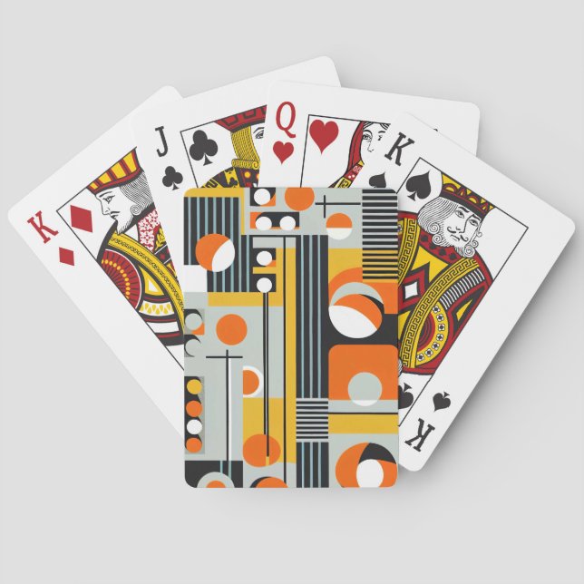 Jeu De Cartes Bauhaus Conception géométrique 01 Parfait Pour (dos)
