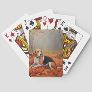 Jeu De Cartes Beagle en automne Leaves automne Inspire